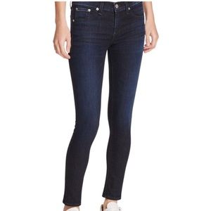 Rag & Bone High rise skinny jeans in DARK denim